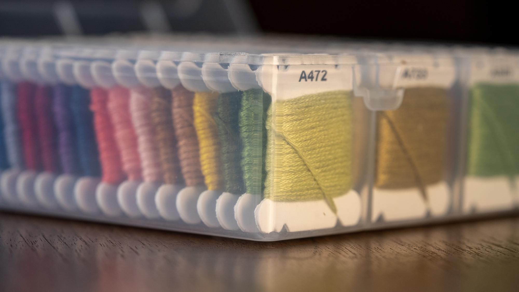 Samples of embroidered swatches